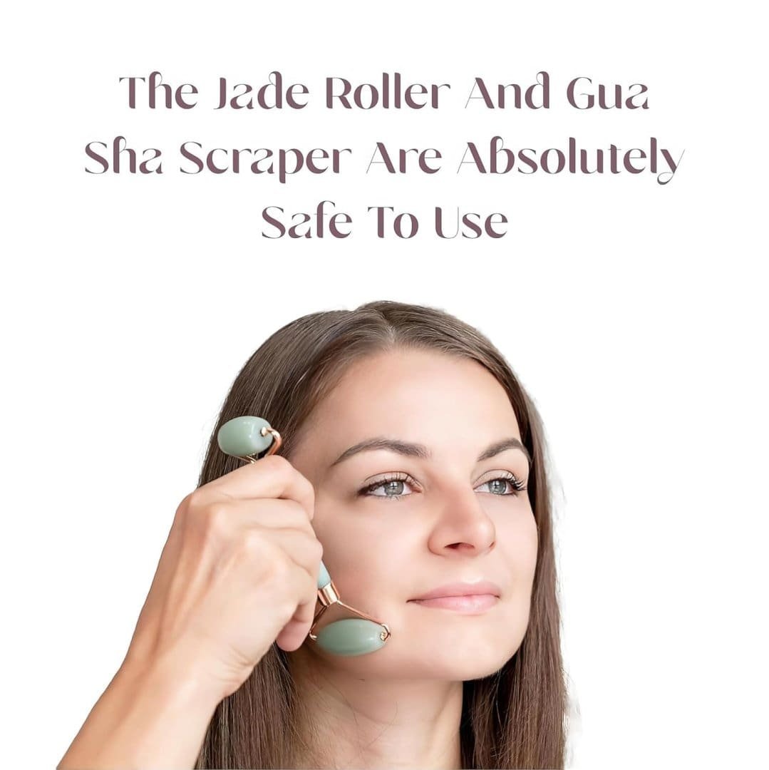 facial massager jade roller & gua sha tool natural himalayan stone for face neck healing skin wrinkles & serum application (jade roller with gua sha) 3 facial massager jade roller & gua sha tool natural himalayan stone for face neck healing skin wrinkles & serum application (jade roller with gua sha) - image 3