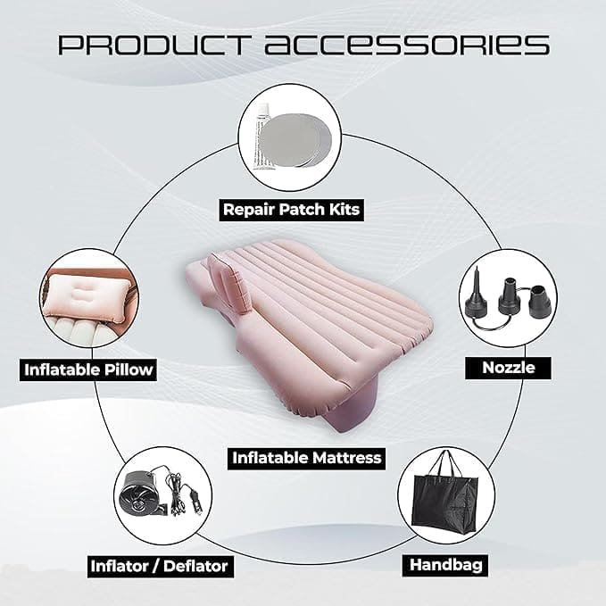 car inflatable bed with pump & 2 air pillow|quick inflatable back seat bed|car inflatable mattress 3 car inflatable bed with pump & 2 air pillow|quick inflatable back seat bed|car inflatable mattress - image 3