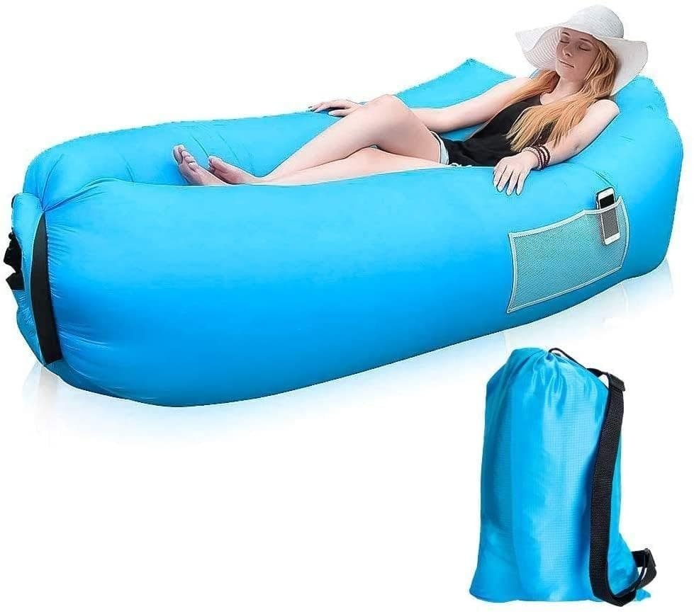 camping inflatable lounger sofa – portable air sofa for outdoor relaxing, travel, beach & camping – lightweight & no pump needed (1 pc) 1 camping inflatable lounger sofa – portable air sofa for outdoor relaxing, travel, beach & camping – lightweight & no pump needed (1 pc)
